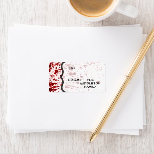 1,25 x 2,75-inch kerstinsteeksleuf op Label met ca (Insitu)