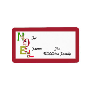 1,25 x 2,75-inch NOEL kerstkerstkerstkerstkerstker Etiket