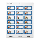 1,25 x 2,75 inch postadres All-Star Blue Etiket (Full Sheet)