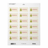 1,25 x 2,75-inch XMAS-adres voor kerstmis met over Etiket (Full Sheet)