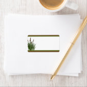 1,25" x 2,75" Mailing Adres Cattail/Dragonfly in Etiket (Insitu)