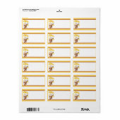 1,25" x 2,75" Mailing Adres Mosterd Geel Poppy Etiket (Full Sheet)