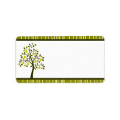 1.25"x 2.75"Mailingadres Groene Peer Fruit Str Etiket (Voorkant)