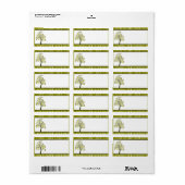 1.25"x 2.75"Mailingadres Groene Peer Fruit Str Etiket (Full Sheet)