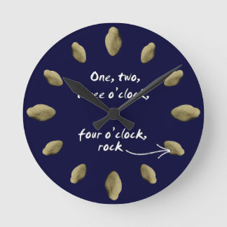 1-2-3-4 uur 's ochtends Rock - Clock (Donkerzijde) Ronde Klok