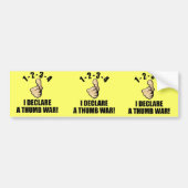 1-2-3-4 verklaar ik een duimoorlog bumpersticker (Voorkant)
