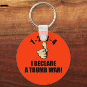 1-2-3-4 verklaar ik een duimoorlog sleutelhanger (Voorkant)