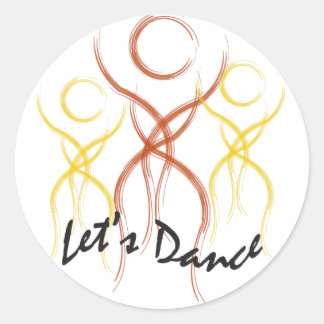 1 2 3 Laten we dansen Ronde Sticker