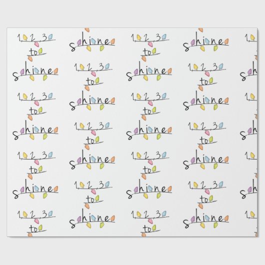 1, 2, 3... Shine Baby Cadeaupapier (Vlak)