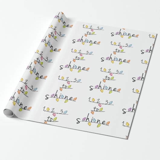 1, 2, 3... Shine Baby Cadeaupapier (Uitgerold)