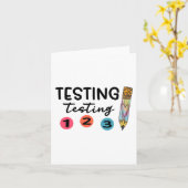 1 2 3 Test Dag Shirt Test Coördinator Docent Kaart (Gele Bloem)