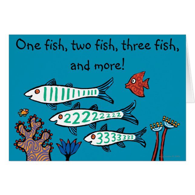 1, 2, 3 Vis met kleine vis en koraal (Voorkant Horizontaal)