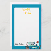 1, 2, 3 Vis met kleine vis en koraal Briefpapier (Voorkant / Achterkant)