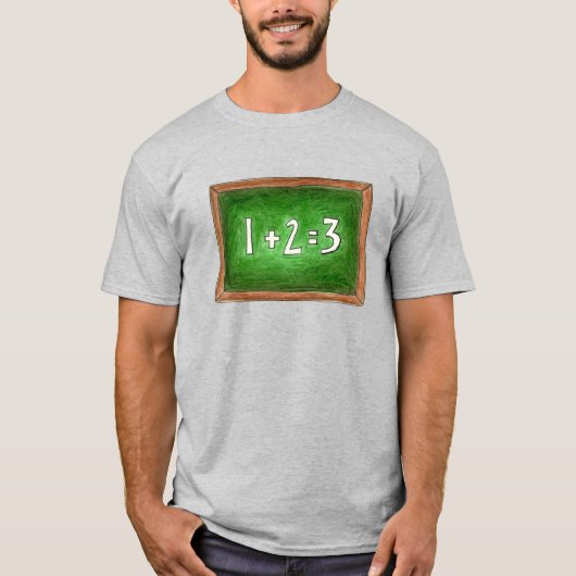 1+2=3 Wiskunde leerlingendocent T-shirt (Voorkant)