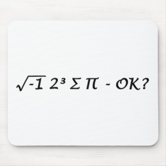 √-1 2³ A ∏ - Ik heb een beetje pijn. Muismat (Voorkant)