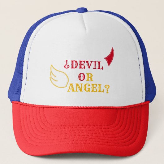 1/2 Angel 1/2-duivel Demello-pet Trucker Pet (Voorkant)