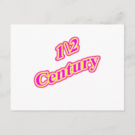 1\2 Century Magenta Briefkaart (Voorkant)
