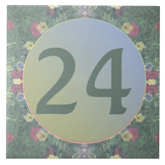 (1-2 cijfers)Houdnummer Tijdige heil Tegeltje (Voorkant)