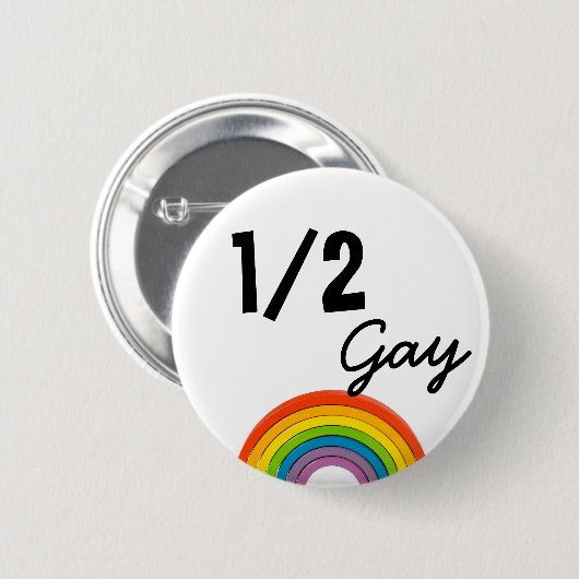 1/2 Gay Gay Button (Voorkant /achterkant)