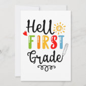 1/2- Hallo eerste graad Shirt, eerste graad Bedankkaart (Voorkant)