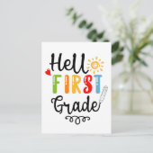 1/2- Hallo eerste graad Shirt, eerste graad Briefkaart (Staand voorkant)