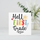 1/2- Hallo eerste graad Shirt, eerste graad Kaart (Staand voorkant)