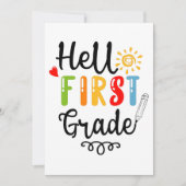 1/2- Hallo eerste graad Shirt, eerste graad Kaart (Voorkant)