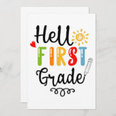 1/2- Hallo eerste graad Shirt, eerste graad Kaart (Voorkant / Achterkant)