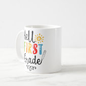 1/2- Hallo eerste graad Shirt, eerste graad Koffiemok (Voorkant links)