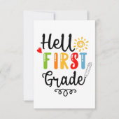 1/2- Hallo eerste graad Shirt, eerste graad RSVP Kaartje (Voorkant)