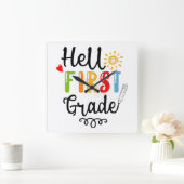 1/2- Hallo eerste graad Shirt, eerste graad Vierkante Klok (Huis)