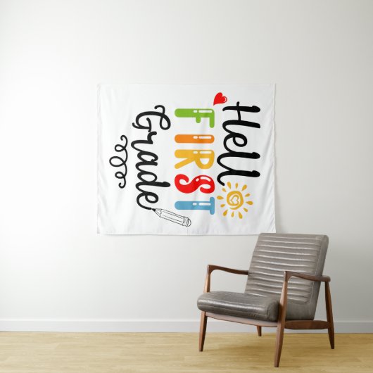 1/2- Hallo eerste graad Shirt, eerste graad Wandkleed (In Situ (horizontaal))