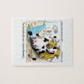 1/2 Koe 1/2 Zeemeermin Moomaid Grappig Legpuzzel (Horizontaal)