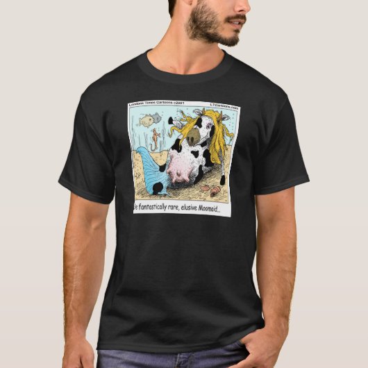 1/2 Koe 1/2 Zeemeermin Moomaid Grappig T-shirt (Voorkant)