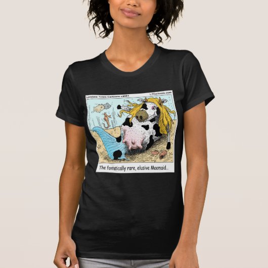 1/2 Koe 1/2 Zeemeermin Moomaid Grappig T-shirt (Voorkant)