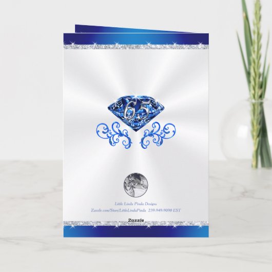 1, 2 of 3 FOTO, 65e Bruiloft Jubileum Kaart (Achterkant)