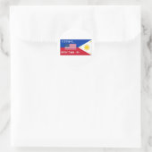 1/2 omdraaien is beter dan -0- ronde sticker (Tas)