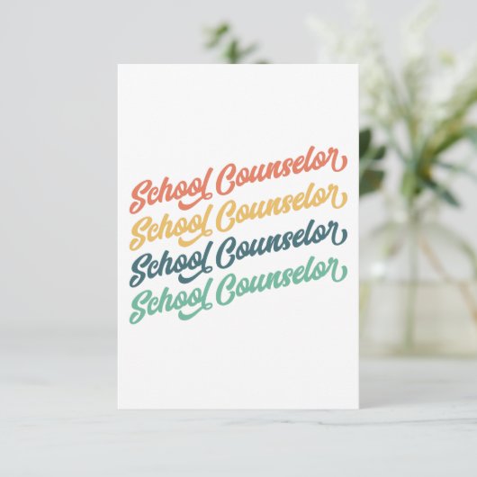 1/2- Terug naar schoolconsulent van de  school Bedankkaart (Staand voorkant)