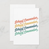 1/2- Terug naar schoolconsulent van de  school Bedankkaart (Voorkant / Achterkant)