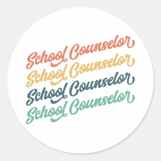 1/2- Terug naar schoolconsulent van de  school Ronde Sticker (Voorkant)