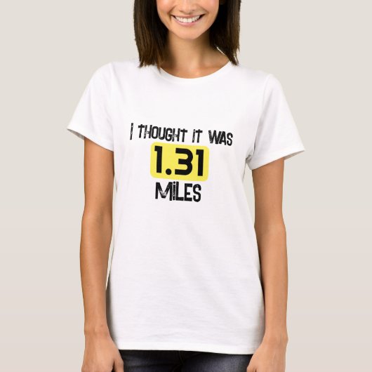 1,31 mijl t-shirt (Voorkant)