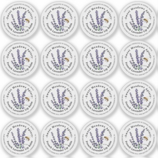 1,33-inch lip Balm 0,5 oz label voor metalen conta (Voorkant)