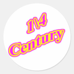 1\4 Century Magenta Ronde Sticker
