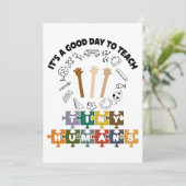 1/4, het is een goede dag om kleine mensen te lere bedankkaart (Staand voorkant)