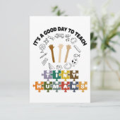 1/4, het is een goede dag om kleine mensen te lere bedankkaart (Staand voorkant)