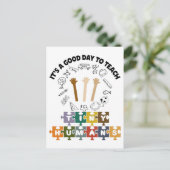 1/4, het is een goede dag om kleine mensen te lere briefkaart (Staand voorkant)