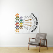 1/4, het is een goede dag om kleine mensen te lere wandkleed (In Situ (horizontaal))