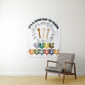 1/4, het is een goede dag om kleine mensen te lere wandkleed (In situ)