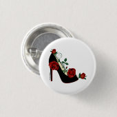 1/4 Inch Button - Stiletto Rose (Voorkant /achterkant)