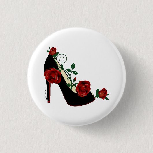 1/4 Inch Button - Stiletto Rose (Voorkant)
